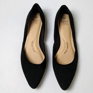 Time and Tru Black Flats Sz 10